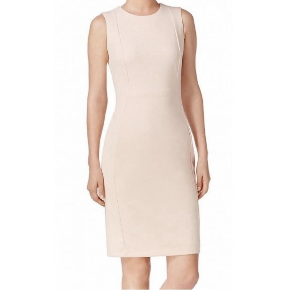 SOLD! Calvin Klein • Blush Pink Sleeveless Sheath Dress
